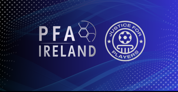 PFA Ireland and Justice for Players Logos