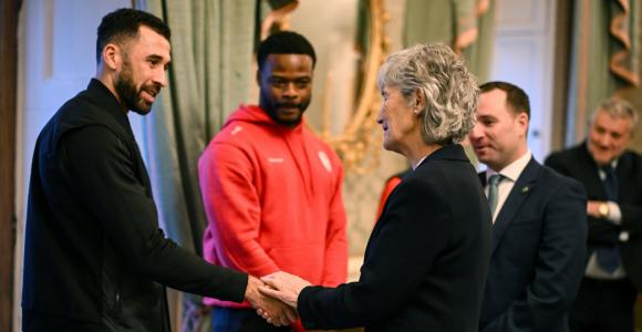 Roberto Lopes meets Catherine Connolly, President of Ireland