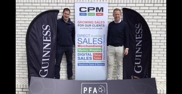 Colin Hawkins & Stephen McGuinness with branding
