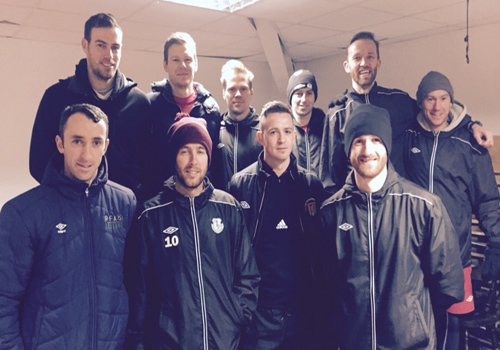 PFA Ireland members on the UEFA B coaching course